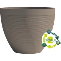 Pot de fleurs - GARDEN ID - Green Care Impact Taupe - 30 x 26 cm - Garanti 10ans - 100% recyclé - Résistant UV/gel(m-2)