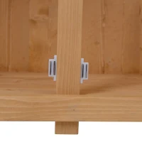 Outsunny Armario de Madera para Exterior para Herramientas de Jardinería con Doble Puerta y Estantes 127,5x50x164 cm Natural(m-8)