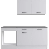 Cuisine complete OSLO - L 180cm - Blanc Mat - Plan de travail inclus(m-5)