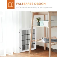 PawHut hondenomheining grenen wit 185 x 36 x 71 cm(m-5)