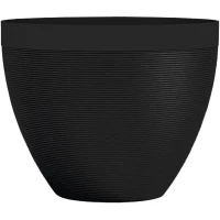 Pot de fleurs - GARDEN ID - Green Care Impact Noir-Anth - 30 x 26 cm - Garanti 10ans - 100% recyclé - Résistant UV/gel(m-1)