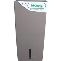 RIVIERA Pot de fleurs carré Eva New en plastique - 28 x 28 x H 52 cm - 31 L - Taupe(m-1)