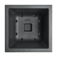 ELHO Bac a fleurs Vivo Next Square 40 - Ø 39 x H 38 cm - Intérieur,Extérieur - 100% recyclé - Noir(m-5)