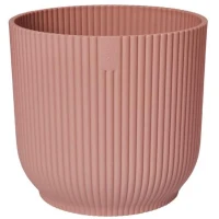 ELHO Pot de fleurs Rond VIBES - Ø29,5 x H27,2 cm - Plastique - Bleu Foncé(m-2)