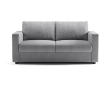 Canapé 3 places - Delta - Tissu Gris Clair - Convertible semi-express matelas 13cm - 190 x 92 x 90 cm(m-3)