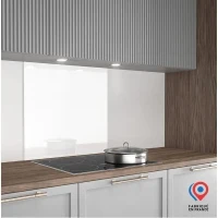 Crédence - Fond de hotte - AURYS - Verre - Extra blanc - Laqué blanc - 700*600 - 6 mm(m-1)
