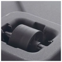DEROMA Pot de fleurs Cube Cosmo - 38 x h39 cm - Anthracite - A réserve d'eau - Roulettes(m-4)