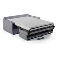 Canapé convertible express - matelas 14cm - AGATHE - Tissu Gris - 175 x 100 x 87 cm(m-1)
