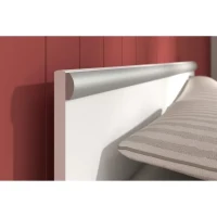 Chambre complete adulte: Lit 160 x 200 cm + armoire 3 portes et 2 tiroirs + 2 chevets - Décor Blanc - PARISOT(m-4)