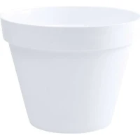 EDA Pot de fleur rond TOSCANE - 76 L - Ø 60 x H 47 cm - Blanc(m-1)
