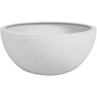 EDA Pot de fleurs vasque GRAPHIT UP - 5,5L  - Ø 30 cm x 12 cm - Blanc cérusé(m-2)