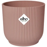 ELHO Pot de fleurs Rond VIBES - Ø25 x H23cm - Plastique - Rose poudré(m-1)