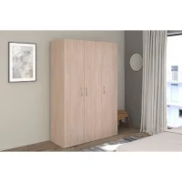Armoire - EASY LIFE - Décor Chene clair - 3 portes battantes - L120,2 x H180 x P49,7cm - PARISOT EASY LIFE(m-2)