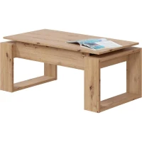 Table basse relevable - BALTIK - Rectangulaire - Chene - Sur pieds - 105 x 55 x 45 cm(m-1)