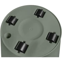 ELHO Pot de fleurs Rond LOFT URBAN - Plastique - Percé - Réservoir - Avec roulettes - Ø38,5 x H35,3 cm - Vert(m-4)