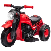 AIYAPLAY Kinder Elektro-Motorfiets, 6V Kindermotorfiets met Muziek, Bellen 2,5-3 km/u, voor 2-5 Jaar Kinderen(m-10)
