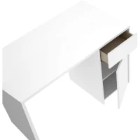 Bureau - BALI - Blanc - 1 tiroir / 1 porte - 110,3 x 50,2 x 74,2 cm(m-4)