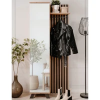 Vestiaire 1 porte 80x37x189,6 cm décor chene - MEDAN(m-1)