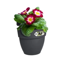 ELHO Pot de fleurs balcon Vibia Campana Easy Hanger Small - Anthracite - Balcon extérieur - L 24.1 x W 20.5 x H 26.5 cm(m-3)