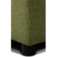 Canapé d'angle convertible panoramique PHARELL 5/6 places - Tissu olive - Coffre de rangement - L297 x P155 x H85 cm(m-6)