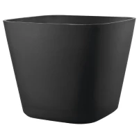 DEROMA Pot de fleurs carré Origin - 28 x 23,5 cm - 12 L - Anthracite(m-1)