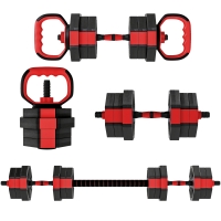SPORTNOW Ensemble d'haltères 4 en 1 Haltères Set Haltères ajustables de 20 KG pour la musculation à domicile