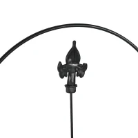 Outsunny Decorative Garden Fencing, 16PCs 44in x 25ft Outdoor Picket Fence Panels, Rustproof Metal Wire Landscape Flower Bed Border Edging, Black(m-9)