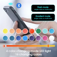 High-Gloss Coffee Table with Adjustable Height and LED Lighting, Tea Table with Tempered Glass Top for Living Room, 100L x 50W x 33H cm, White(m-4)