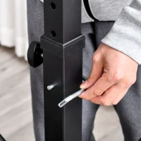 HOMCOM Weight Bench with Adjustable Barbell Rack, Leg Extension, Preacher Curl Pad and 20kg Barbell Set(m-8)