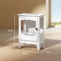 HOMCOM Cheminée au Bioéthanol 7000 BTU Cheminée au Bioéthanol en Acier Réservoir de 1,2 L Temps de Combustion 3H 39x26x54 cm Noir(m-3)