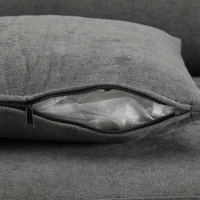 L-Shaped Corner Sofa Bed with Extendable Bed Box, Oxford Fabric Daybed with Integrated Shelf and USB Port, 214L x 131W x 87H cm, Dark Gray(m-10)