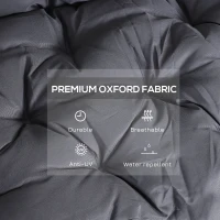 Outsunny Outdoor Replacement Cushions for Garden Bench Swing Chair with Backrest, Seat Pad  (100 x 98 cm, 2 Seater)(m-4)