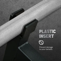 HOMCOM 20kg Adjustable Barbell Weights Set with Barbell Jack, Adjustable Weights Set with Non-slip Handle and Fixing Clip, for Home Gym Strength Training(m-6)