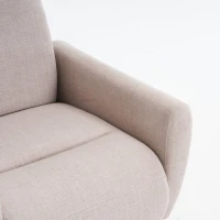 Fauteuil relax confortable avec fonction d'inclinaison, avec socle pivotant et dossier réglable, 67x80,5x110 cm, Gris(m-8)