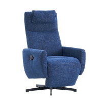 Relaxsessel Drehbarer Ergonomischer mit verstellbarer Rückenlehn und Liegefunktion für Wohnzimmer Blau