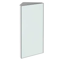 HOMCOM Armadietto Angolare Bagno in Acciaio Anta a Specchio Chiusura Magnetica 3 Ripiani Salvaspazio 60x30x18.4cm(m-10)