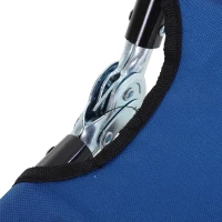 Outsunny Foldable Sun Lounger with 5-Position Adjustable Backrest, Outdoor Portable Recliner Chaise Lounge Chair with Breathable Mesh Fabric, Blue(m-8)