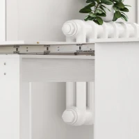 HOMCOM Tavolo da pranzo pieghevole e allungabile, in truciolato, 60-180 x 85 x 75 cm, Bianco(m-4)