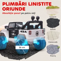 Homcom Masina Electrica Copii Jeep 12V – 2 Viteze & Telecomanda(m-6)