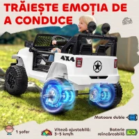 Homcom Masina Electrica Copii Jeep 12V – 2 Viteze & Telecomanda(m-4)