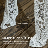 Outsunny Rena com Trenó Luminoso Decoração de Natal com 170 LED Branco Quente Iluminação Natalícia 50x29x42 cm Multicor(m-6)