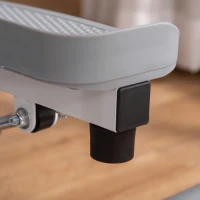 HOMCOM Stepper hometrainer voor thuis met LCD-scherm, instelbare snelheid, Metaal ABS, 55 x 53 x 118-128 cm(m-8)