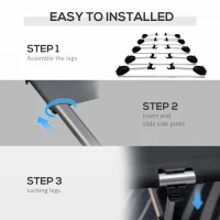 Outsunny Lightweight Camping Bed, Aluminium Portable Camp Cot Sleeping Bed w/ Strong Support 150kg and Carry Bag for Adults Outdoor Overnighter Camping, Hiking, Travel, RV(m-5)