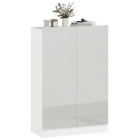 HOMCOM Meuble à Chaussures 5 Niveaux pour 20 Paires de Chaussures, Étagères Ajustables, pour Entrée, Couloir, Bois, Blanc