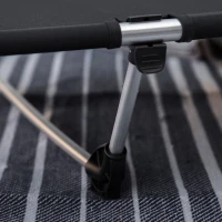 Outsunny Lightweight Camping Bed, Aluminium Portable Camp Cot Sleeping Bed w/ Strong Support 150kg and Carry Bag for Adults Outdoor Overnighter Camping, Hiking, Travel, RV(m-9)