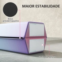 SPORTNOW Barra de Equilíbrio de Ginástica Dobrável 236 cm com Base Antiderrapante Viga de Equilíbrio para Treino em Casa Multicor(m-6)