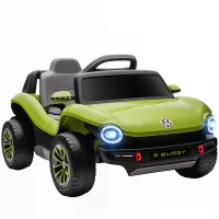 AIYAPLAY Carro Elétrico para Crianças Volkswagen E-Buggy Bateria 12V com Controlo Remoto 2,4 G Faróis LED Música USB 98x56,5x47 cm Verde(m-1)