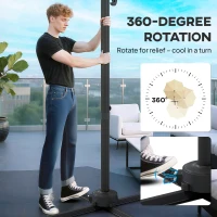 Outsunny 3(m) Adjustable Cantilever Parasol with Base, Solar LED Lights, Khaki(m-8)