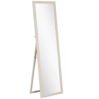 HOMCOM Espejo de Cuerpo Entero 160 x 50 cm, versátil, diseño rectangular con marco, Blanco