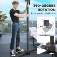 Outsunny 2.5m Cantilever Parasol with Solar Powered LED Lights, 360° Rotation, Tilt Adjustment, Crank Handle, Dark Grey(m-8)